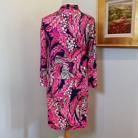Lilly Pulitzer Felizia Dress Jungle In Here Print Size M 100% Silk NWT $258 - Picture 3 of 8